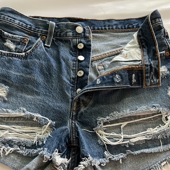 Levi’s 501 Cut Off Shorts High Rise Size 29 - Picture 16 of 16